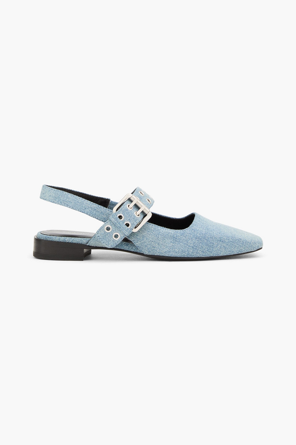 Rag & Bone Blue Astra Slingback Slippers In Mid Denim