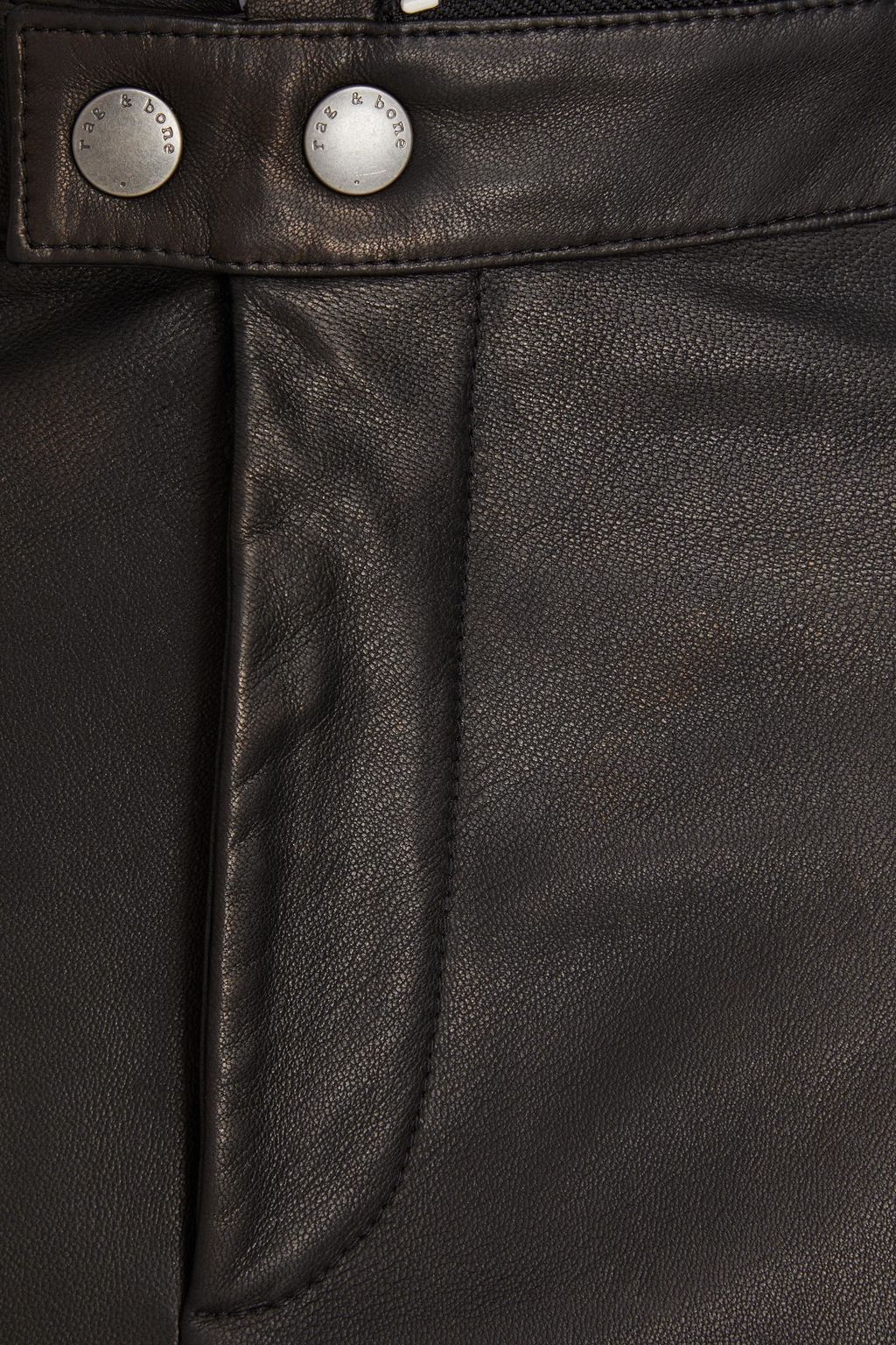 RAG & BONE بنطال Sedona من الجلد وبأرجل مستقيمة