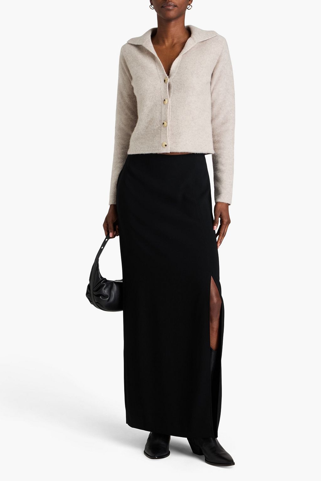 RAG & BONE تنورة Ilana طويلة من كريب ساتان