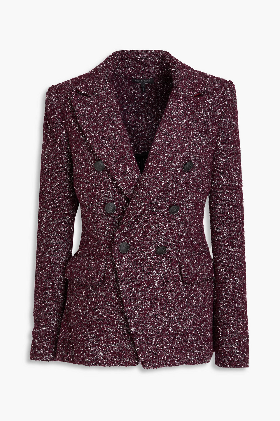 Preston double-breasted wool-blend bouclé-tweed blazer