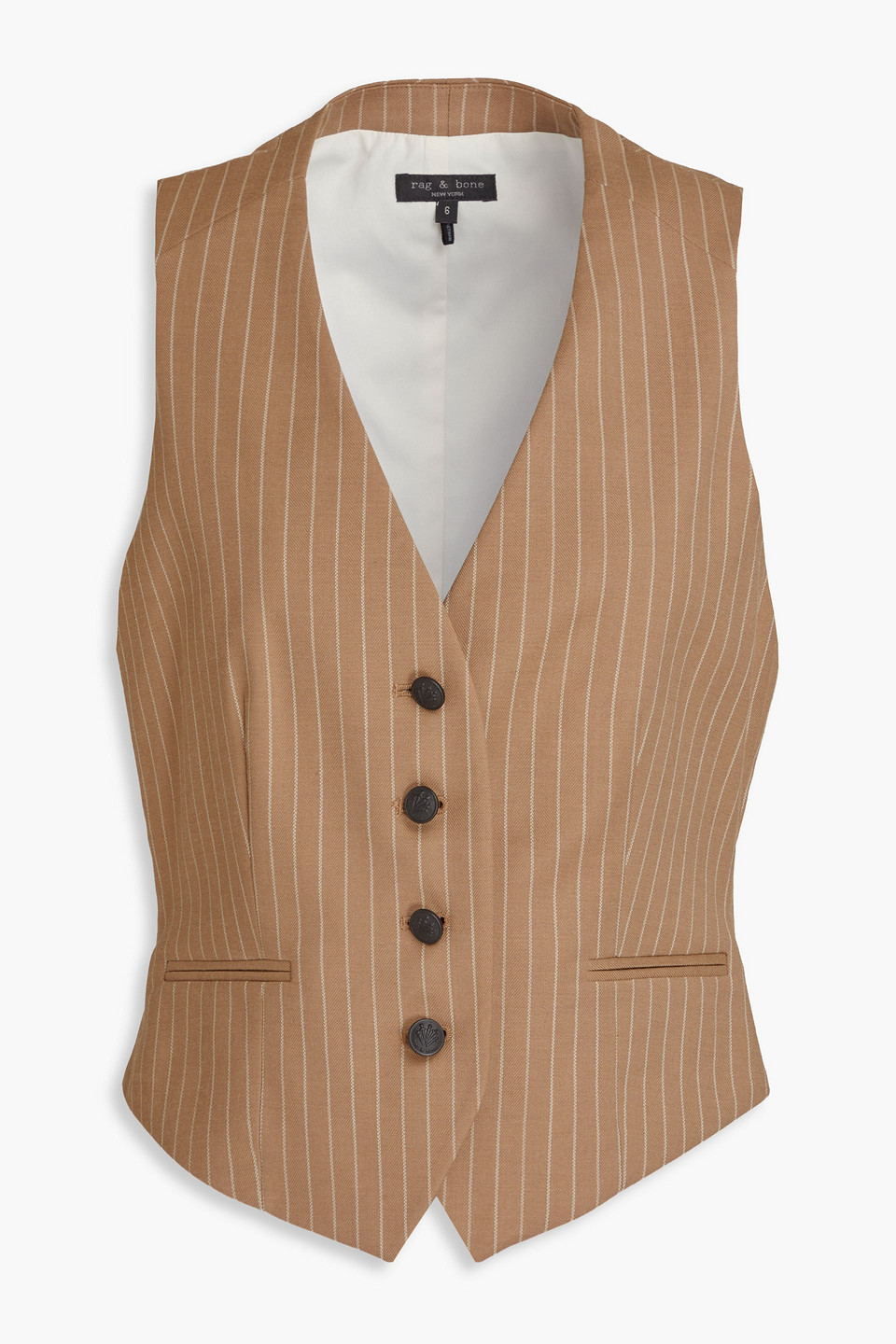Priya pinstriped jacquard vest