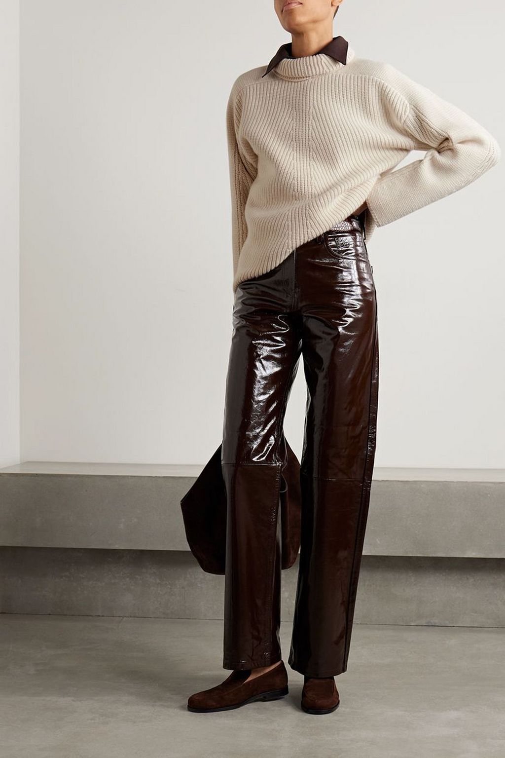 CO Ribbed cashmere turtleneck sweater