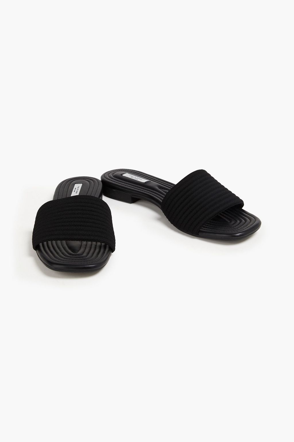 RAG & BONE Ellis quilted ribbed-knit slides