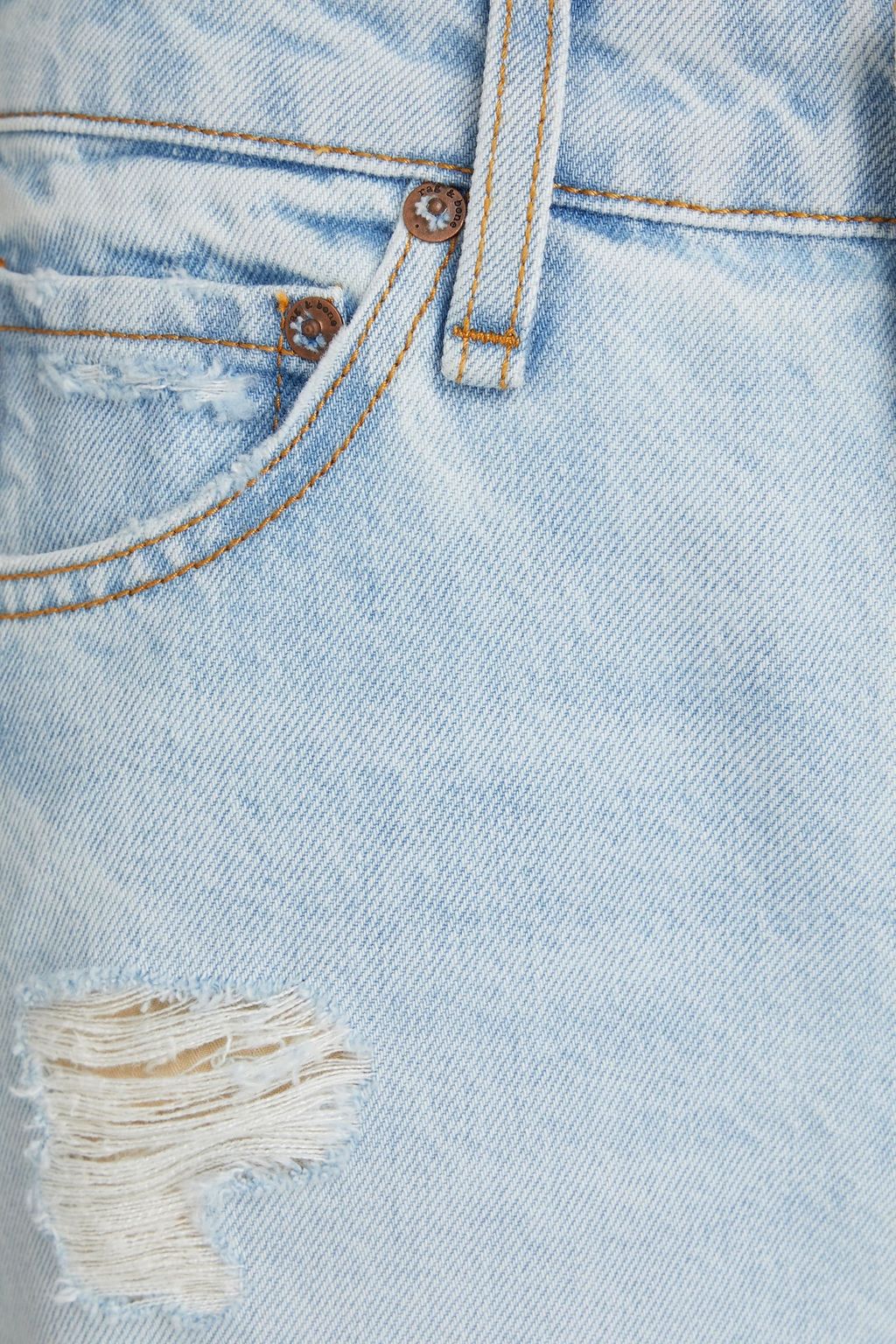 RAG & BONE Logan distressed high-rise wide-leg jeans