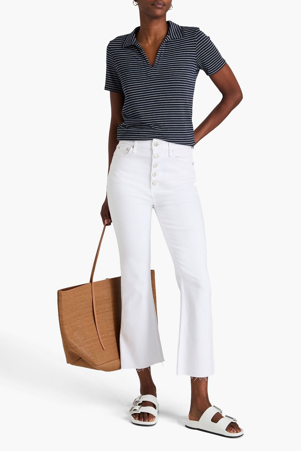 RAG & BONE جينز Casey بحواف واسعة ومسترخية وخصر مرتفع