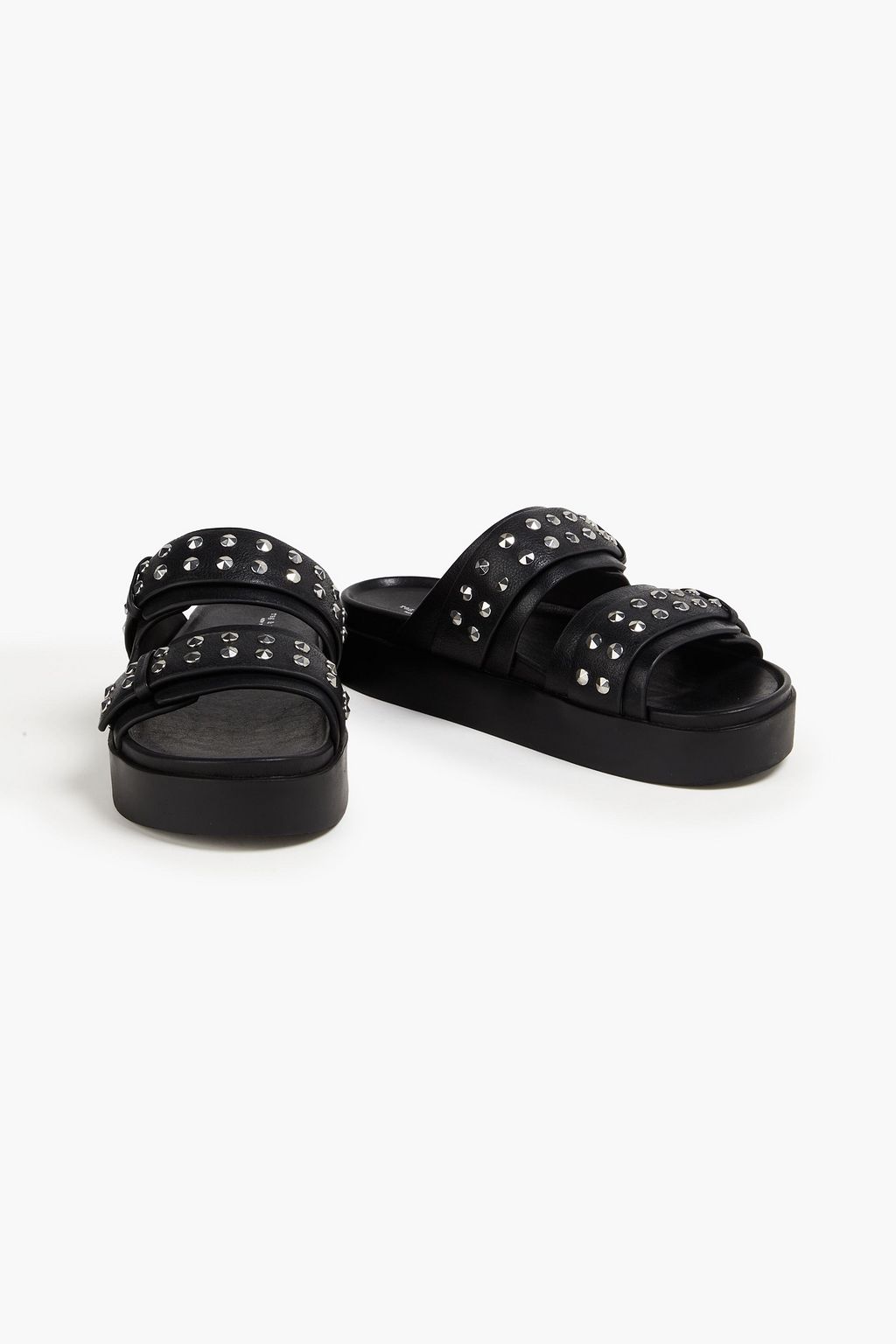 RAG & BONE Geo studded leather platform slides