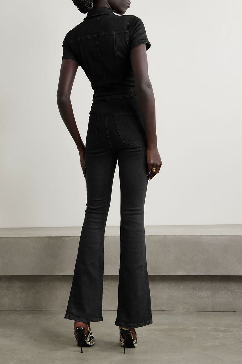 GOOD AMERICAN Fit For Success stretch-denim jumpsuit