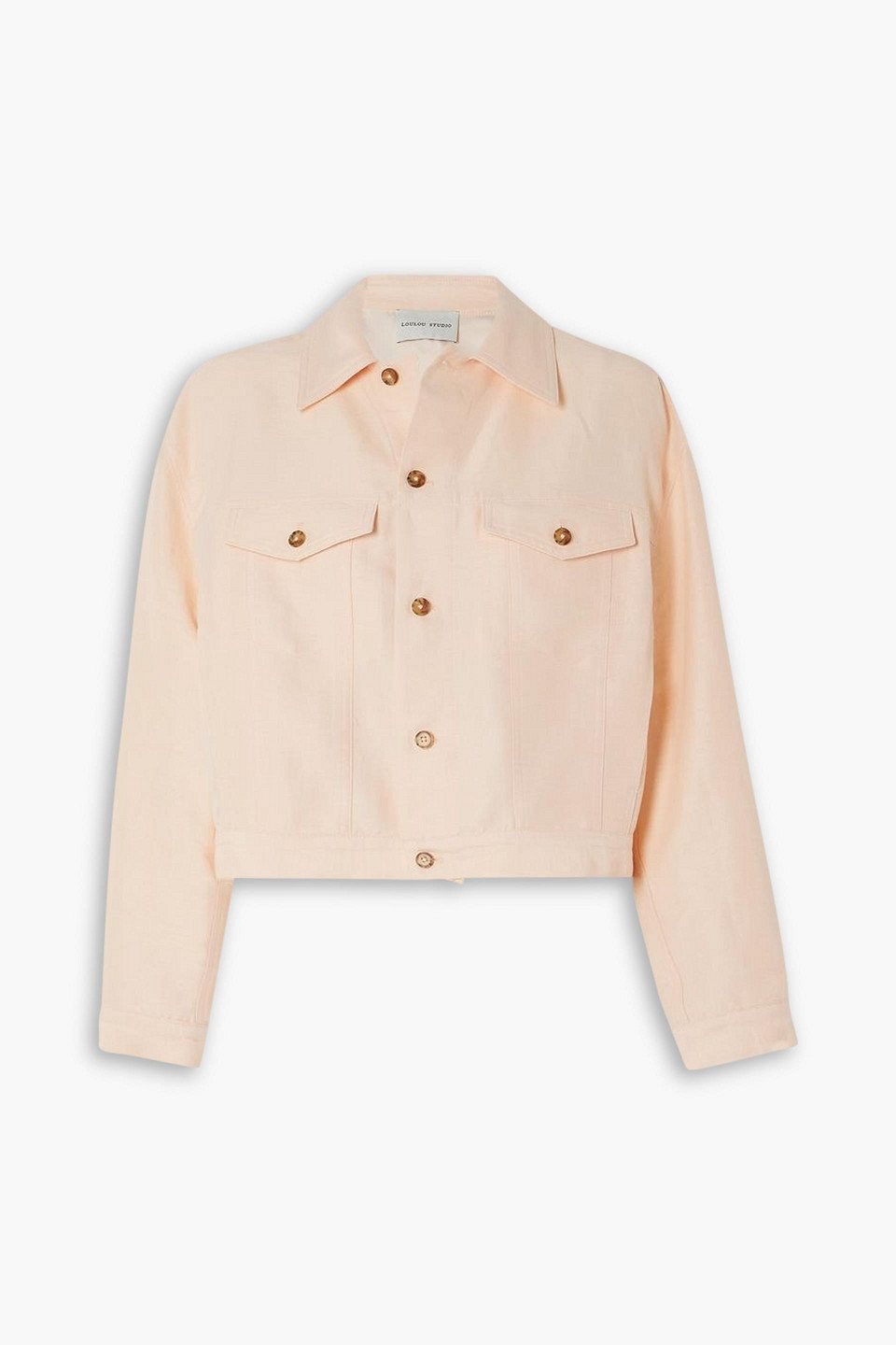 Loulou Studio Kerria Dupioni Jacket In Pastel Orange