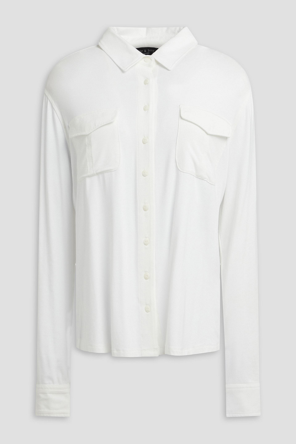 Rag & Bone Luca Stretch-jersey Shirt In White