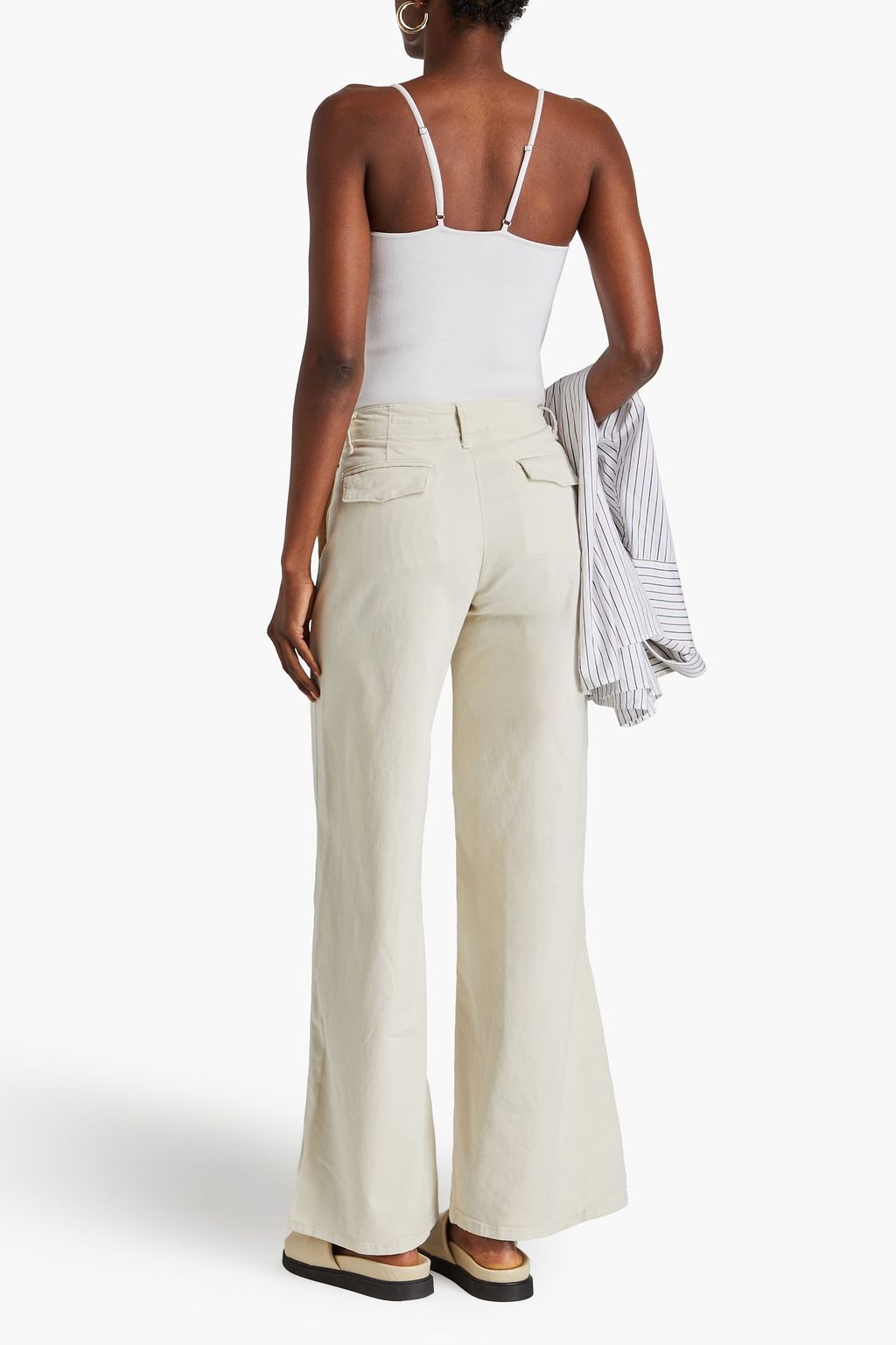 RAG & BONE Sofie cotton-blend twill wide-leg pants