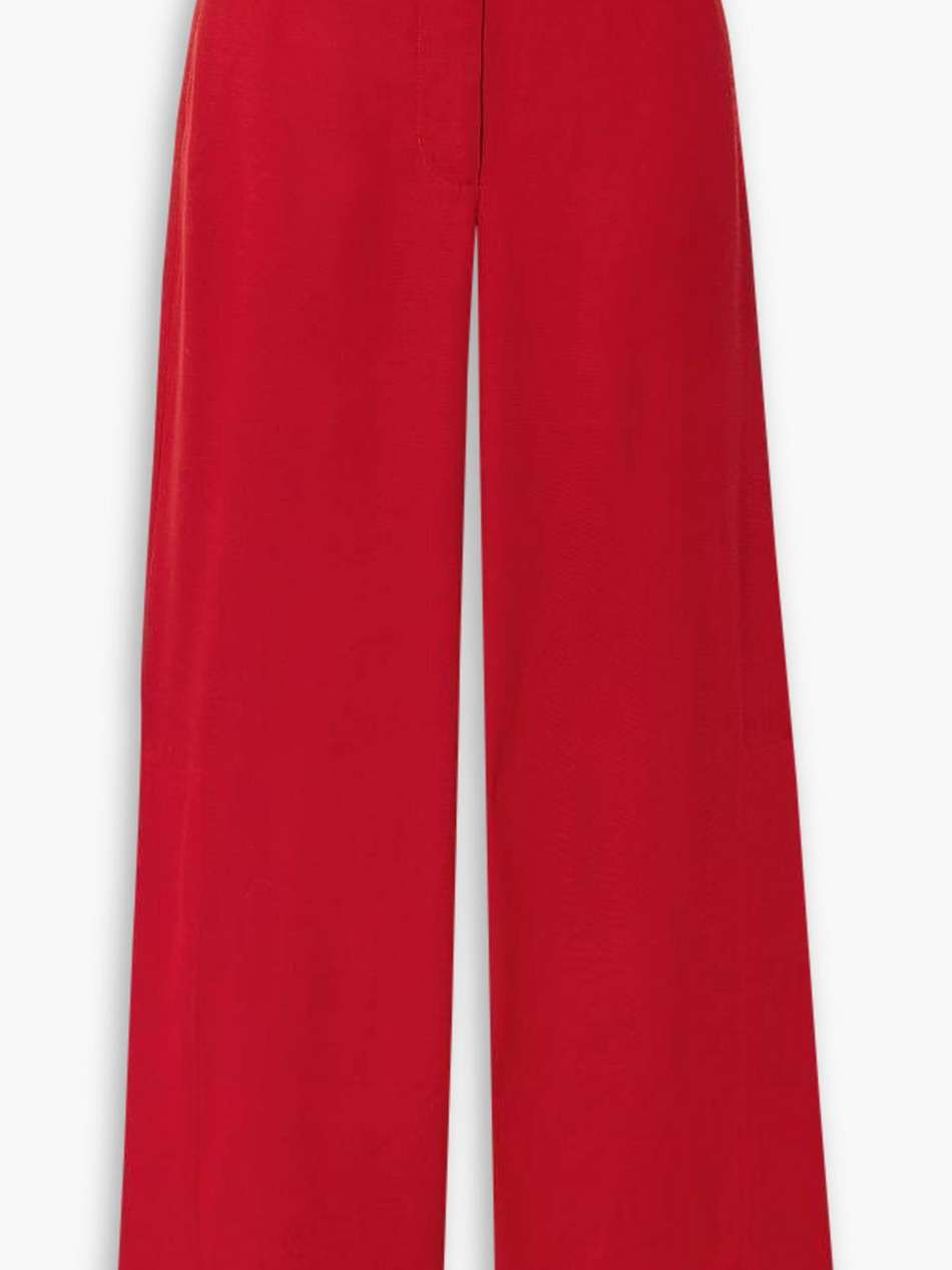 alba crepe wide-leg pants