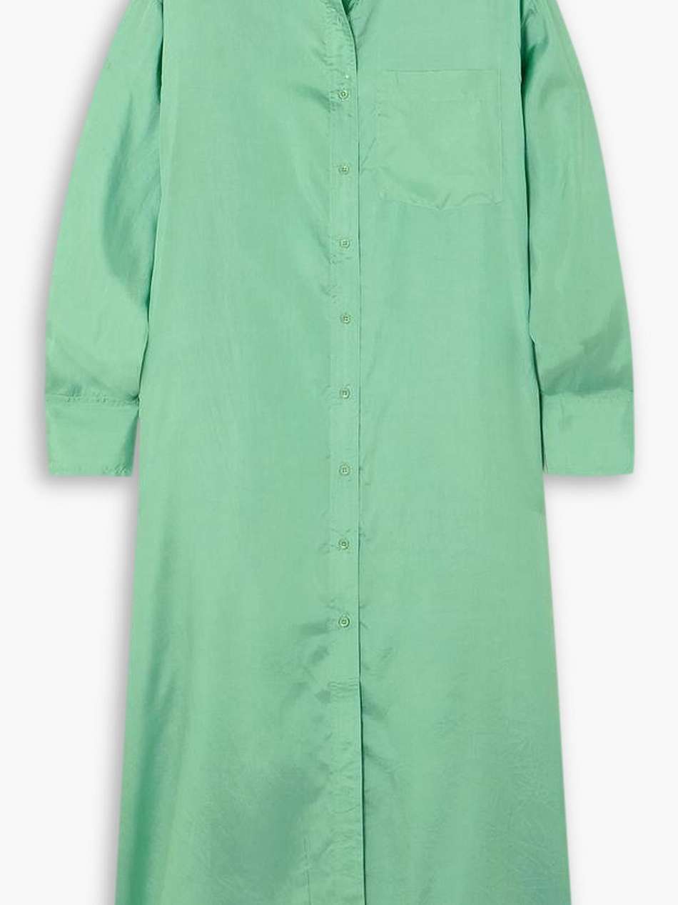 viva silk-satin shirt dress