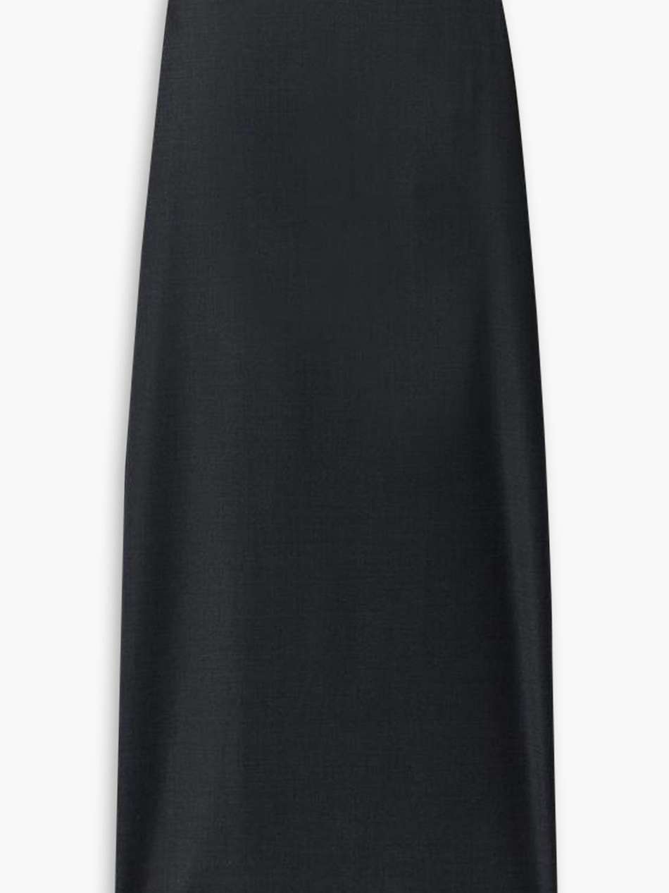 wool-twill maxi skirt