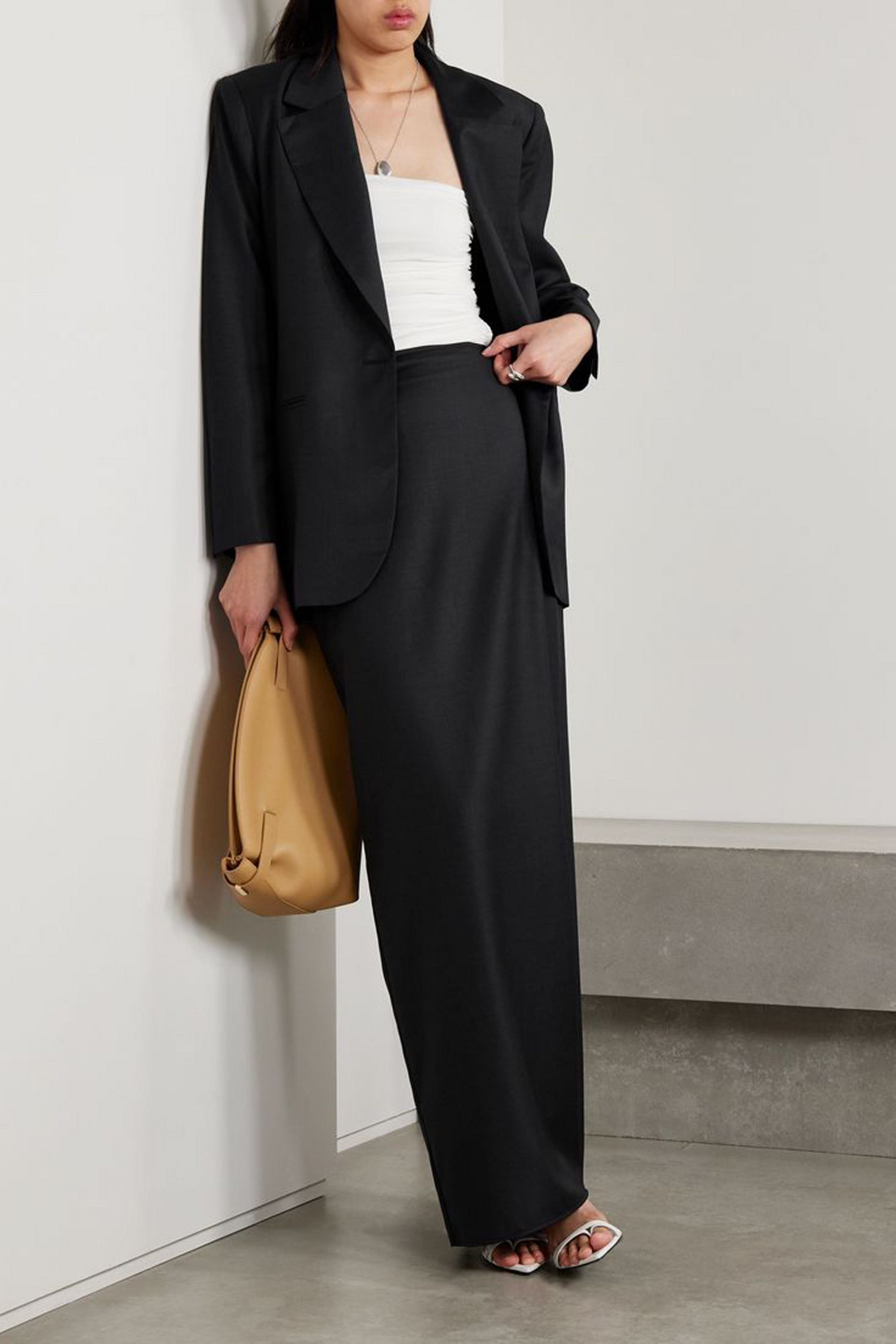 BEARE PARK Wool-twill maxi skirt