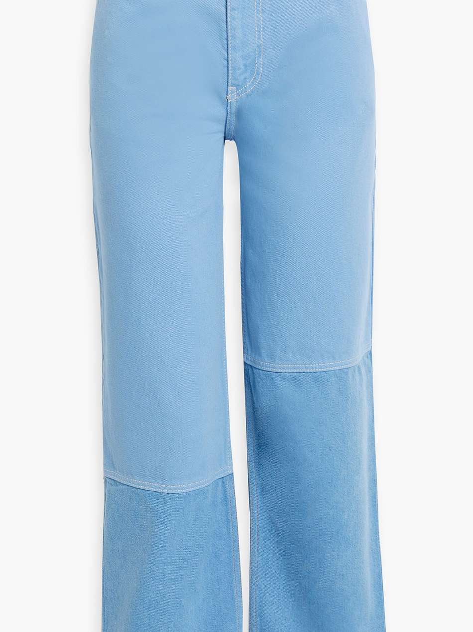 frayed high-rise straight-leg jeans