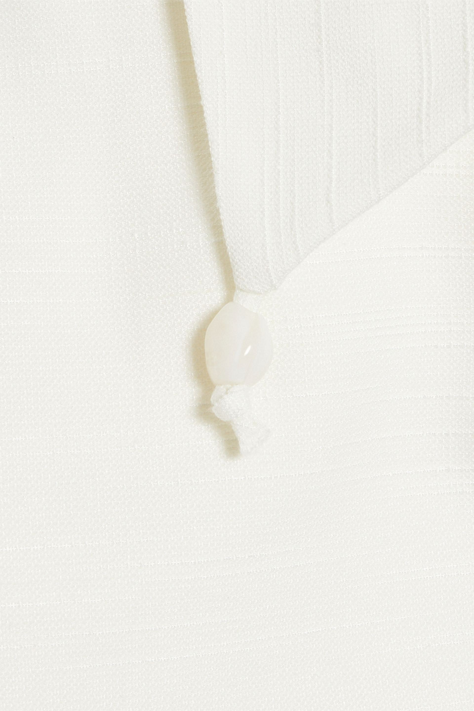 Ganni Linen-blend Blazer In Off-white