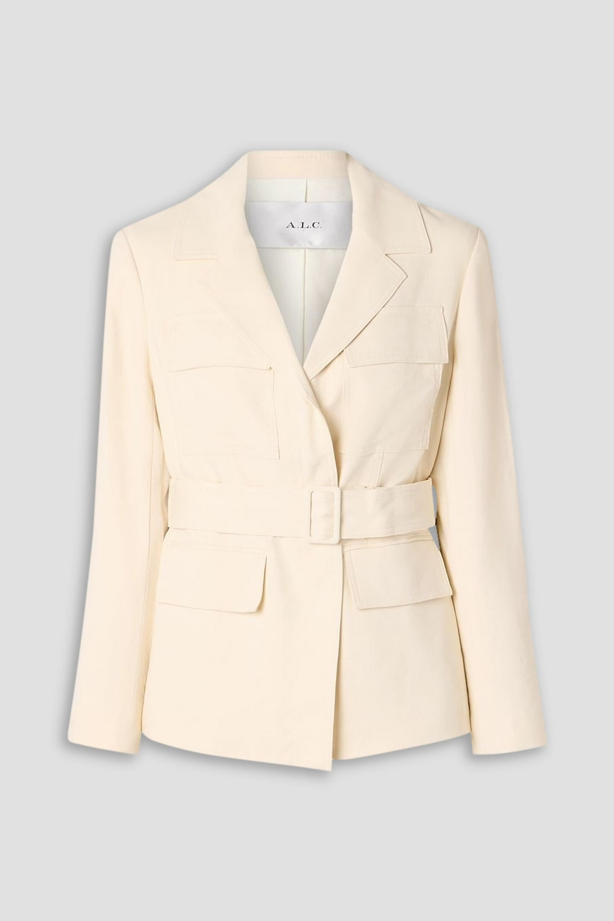A.L.C. Savannah belted linen-blend twill jacket thumbnail