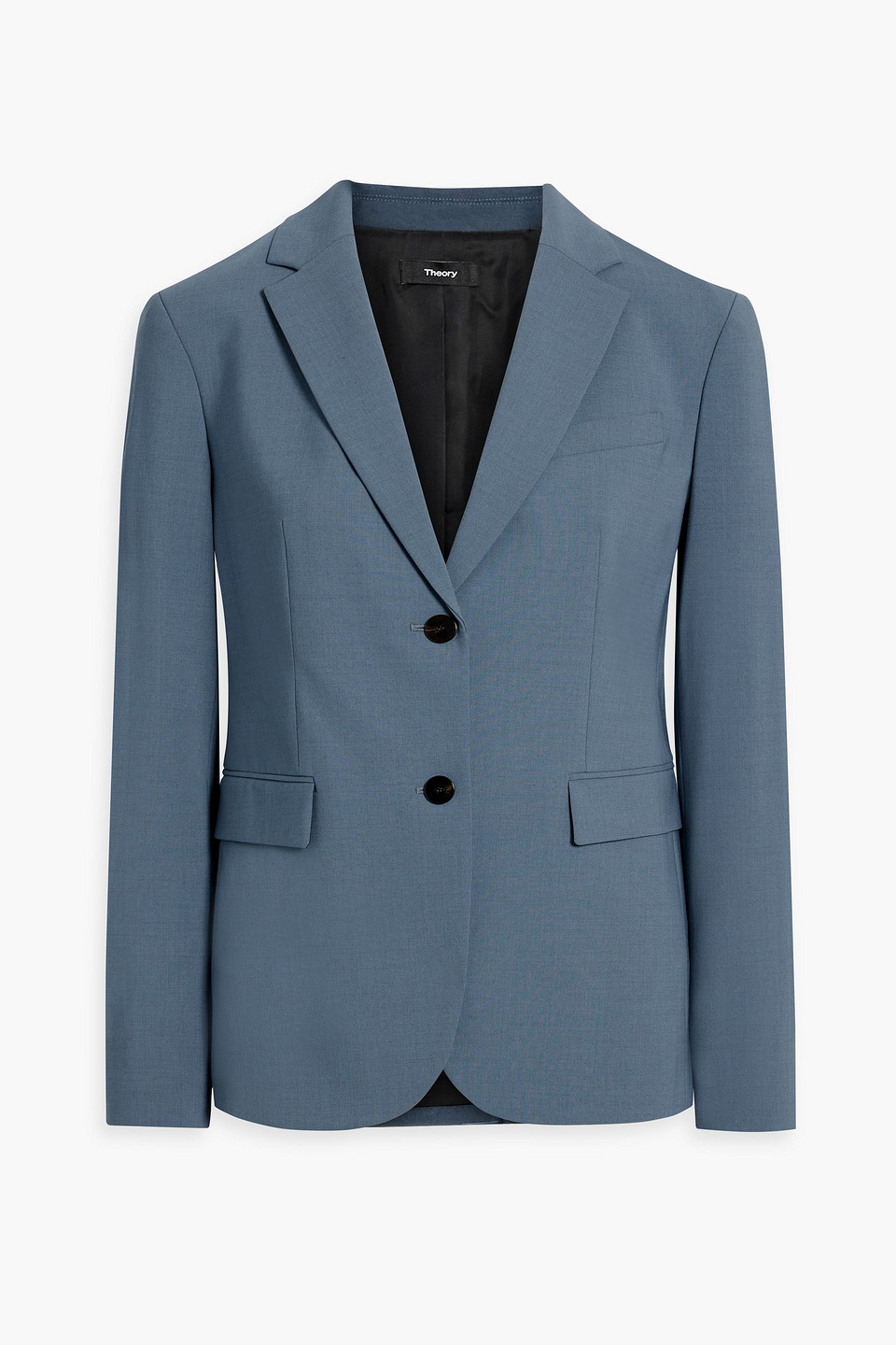 Theory Wool-blend Blazer In Slate Blue