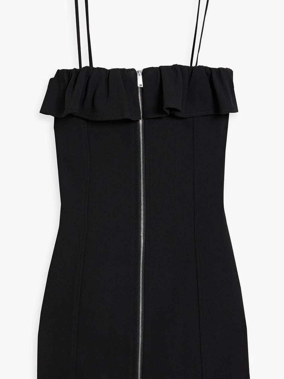 ruffled woven mini dress
