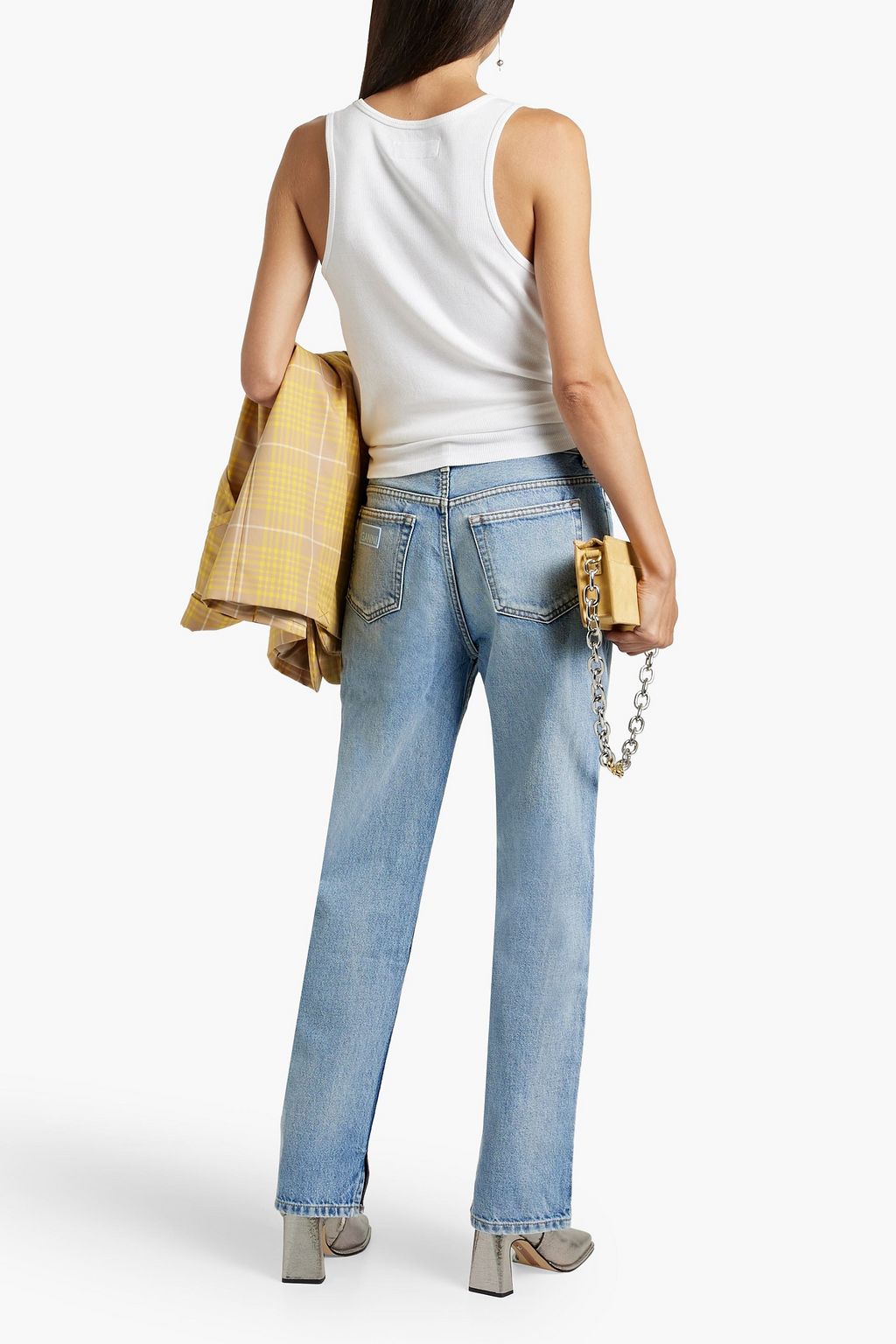 GANNI High-rise straight-leg jeans