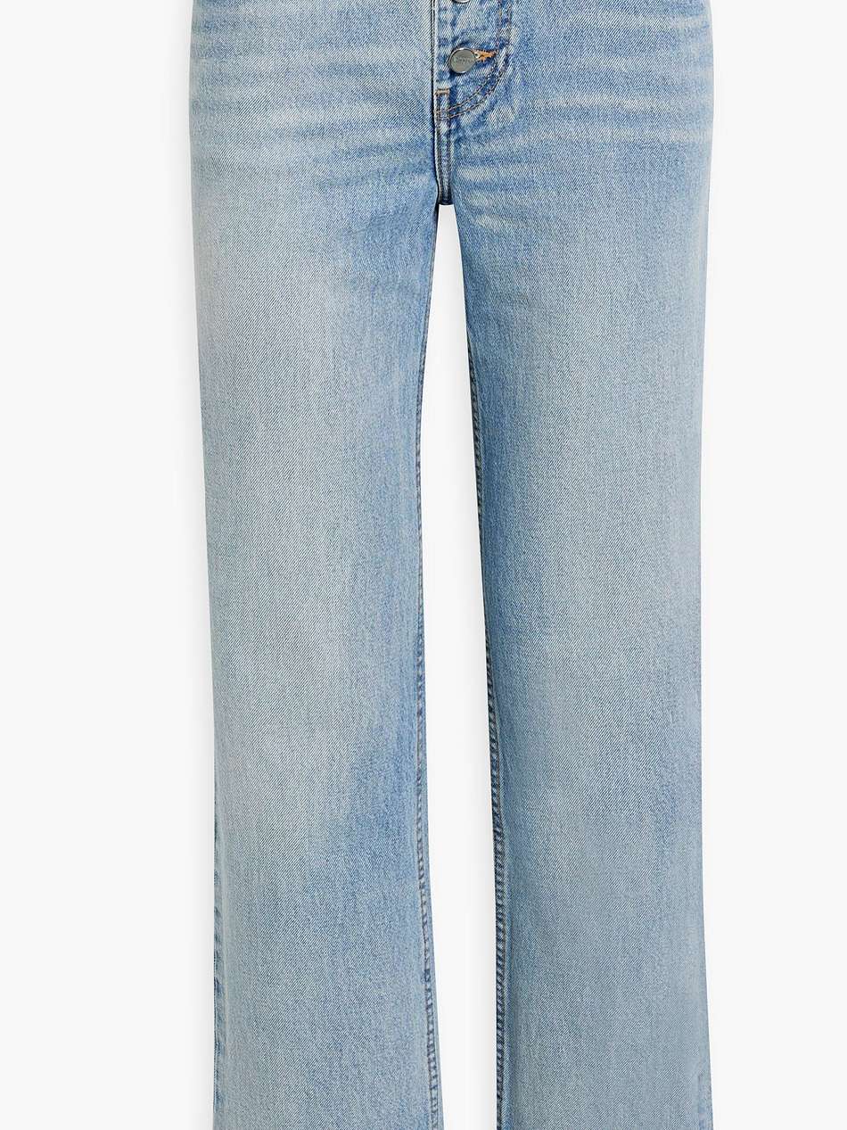 high-rise straight-leg jeans