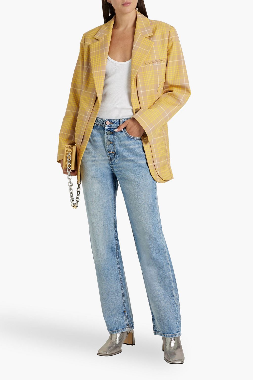 GANNI High-rise straight-leg jeans