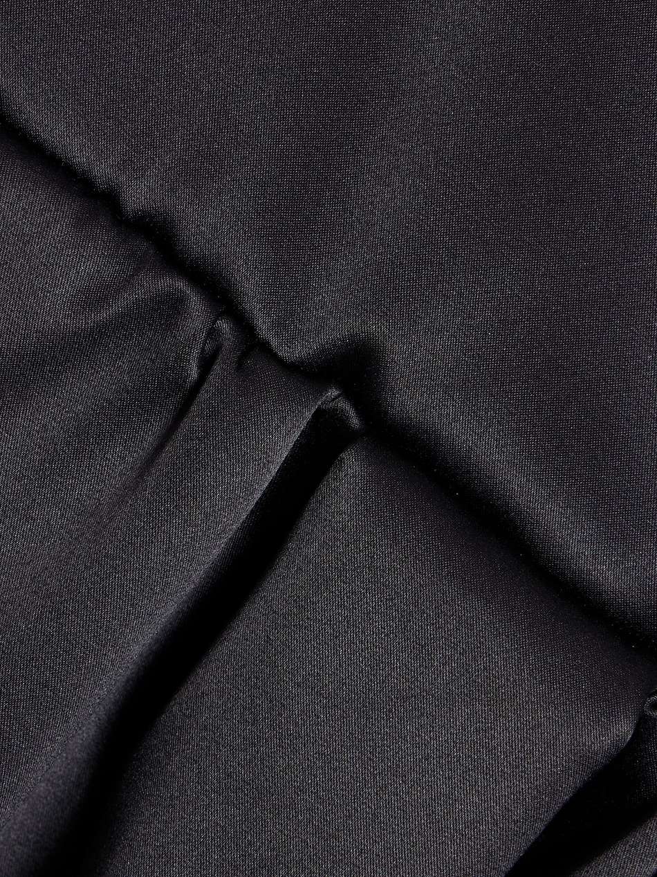 gathered satin midi dress