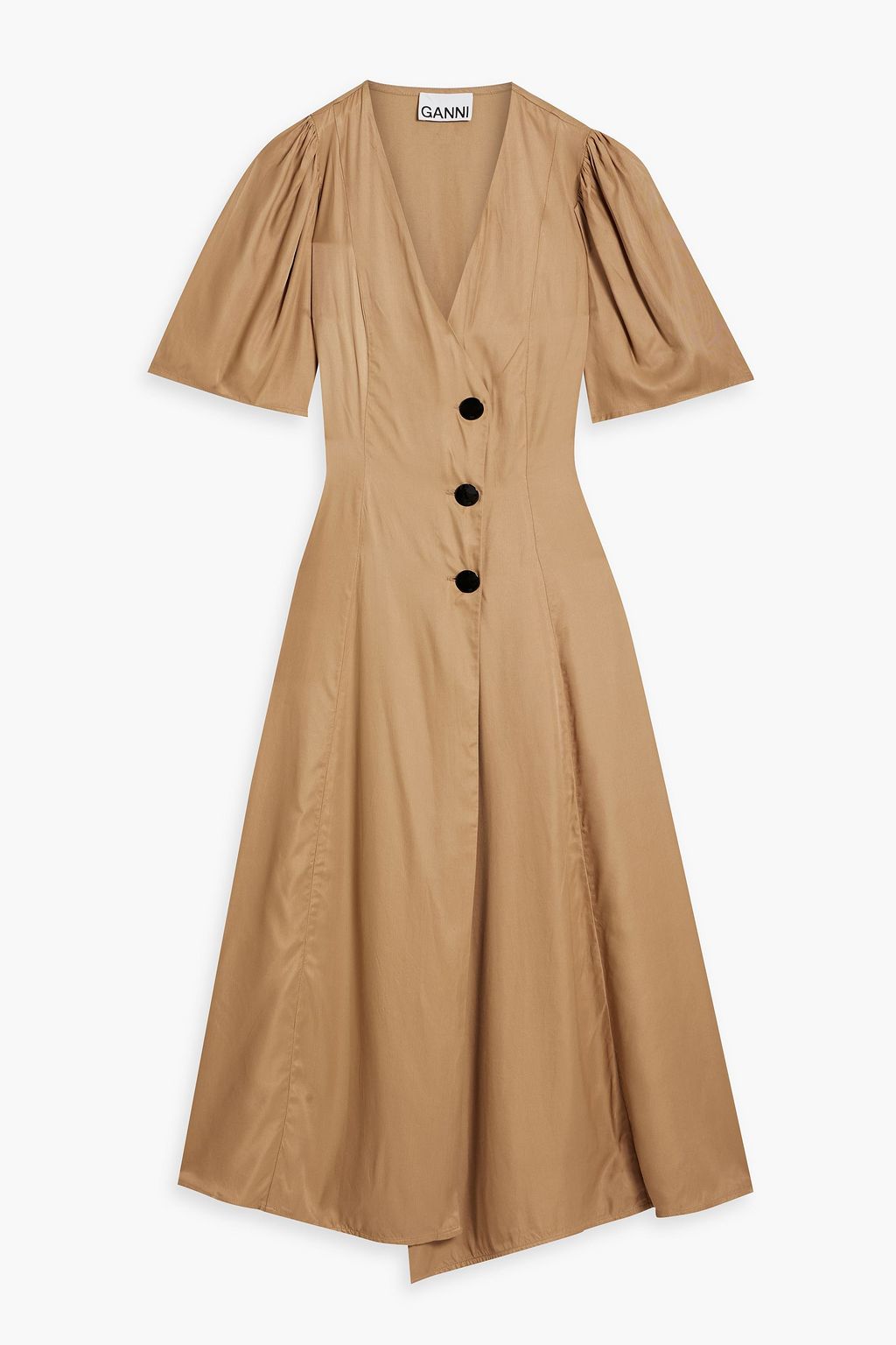 Twill midi dress