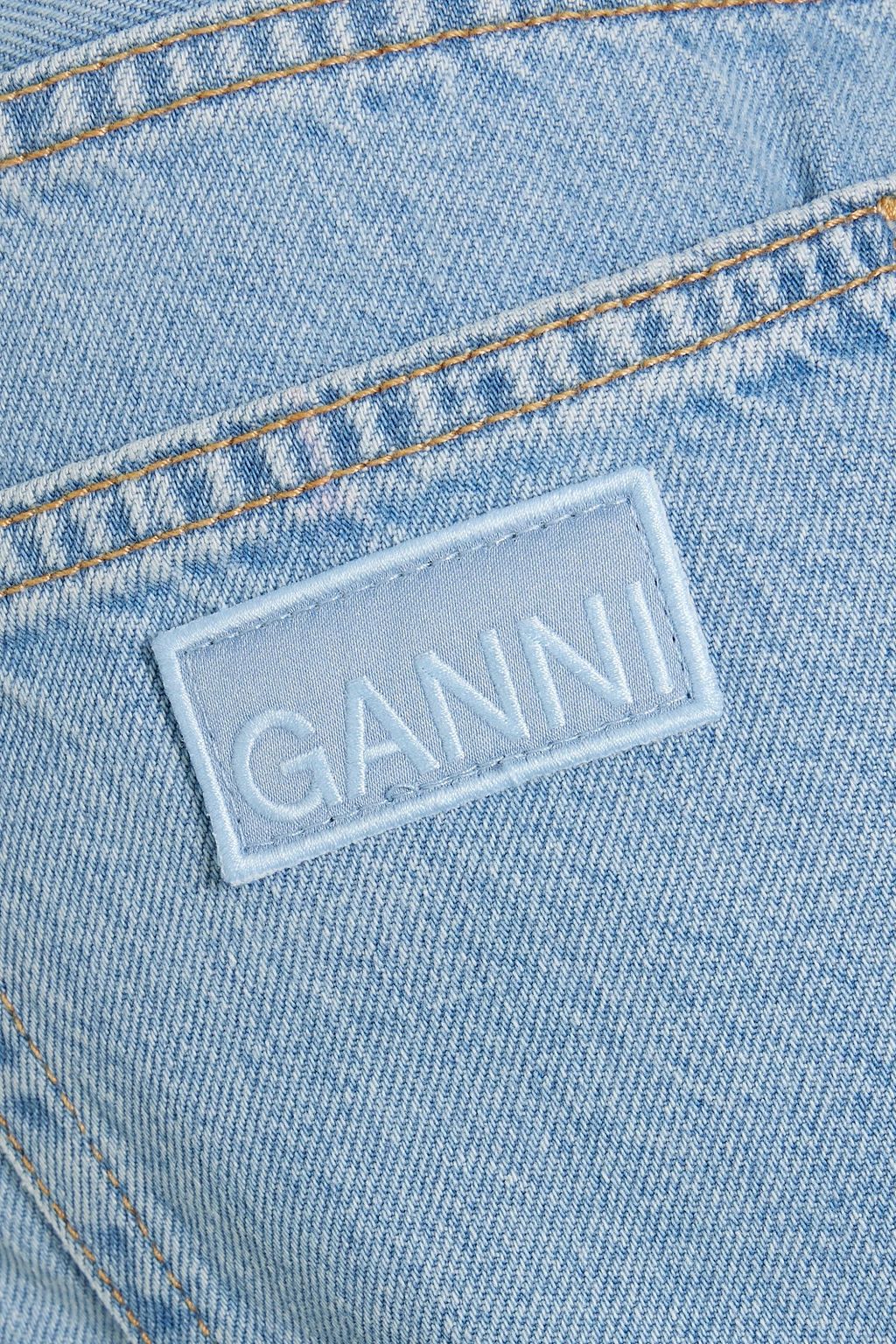 GANNI High-rise wide-leg jeans