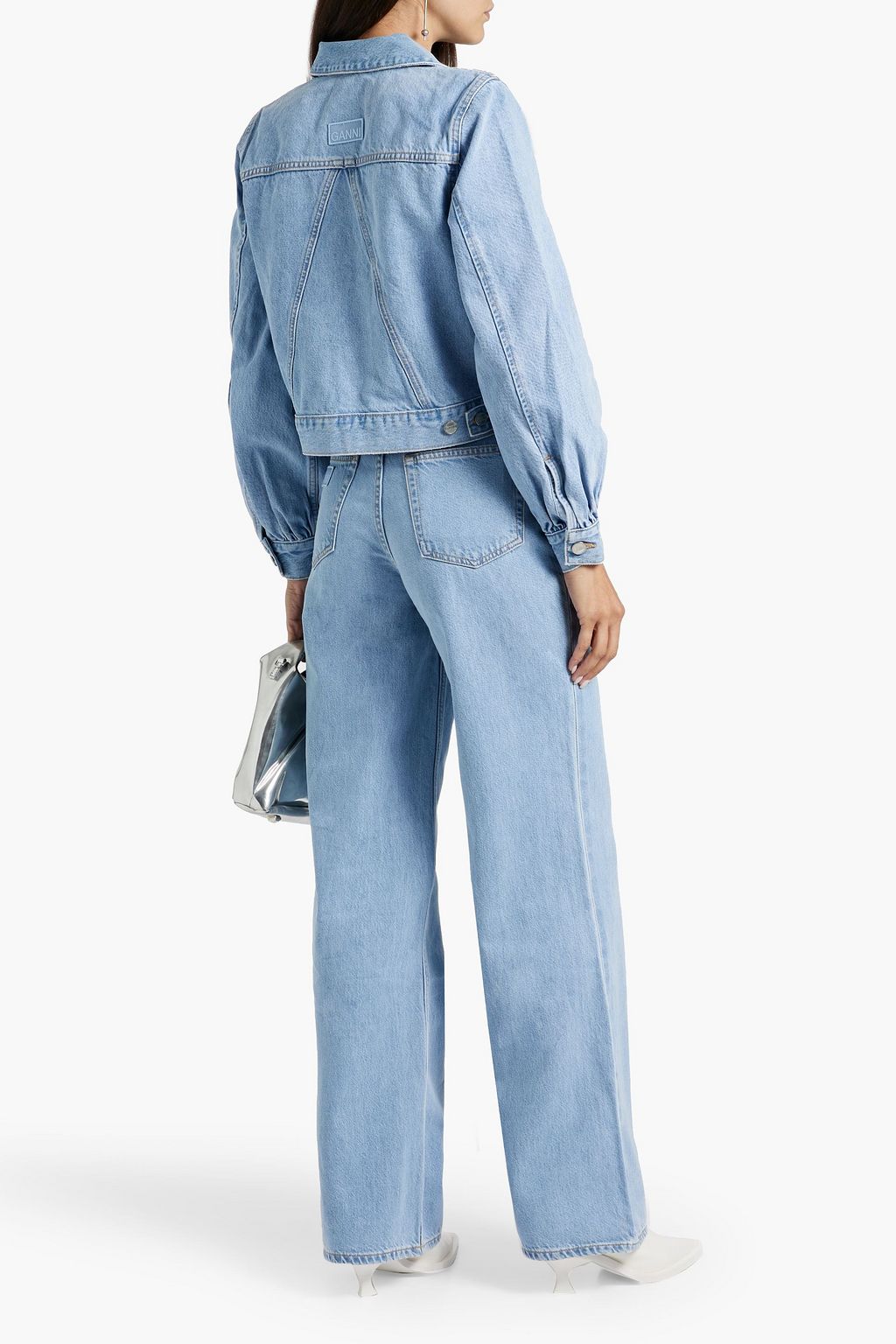 GANNI High-rise wide-leg jeans