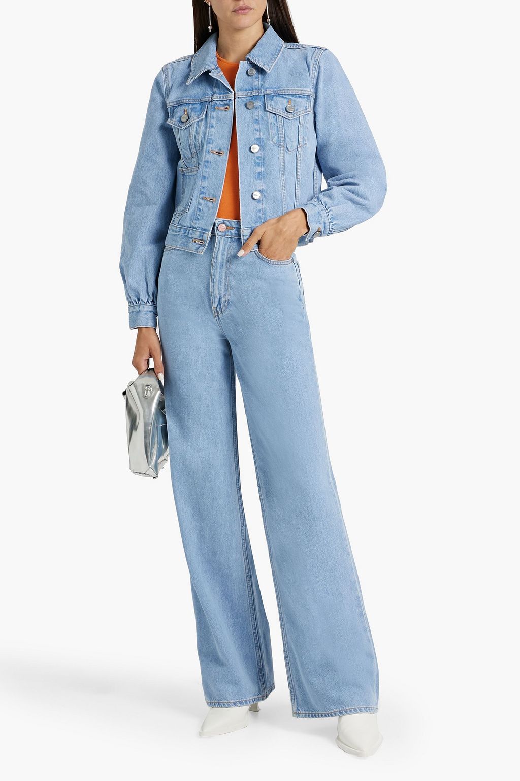 GANNI High-rise wide-leg jeans