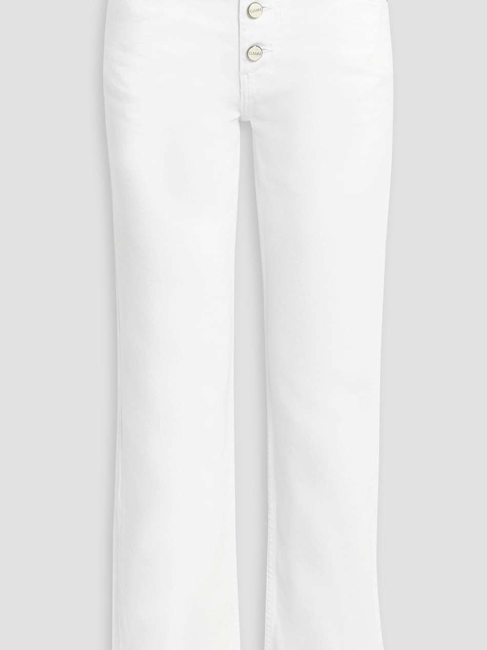 high-rise straight-leg jeans