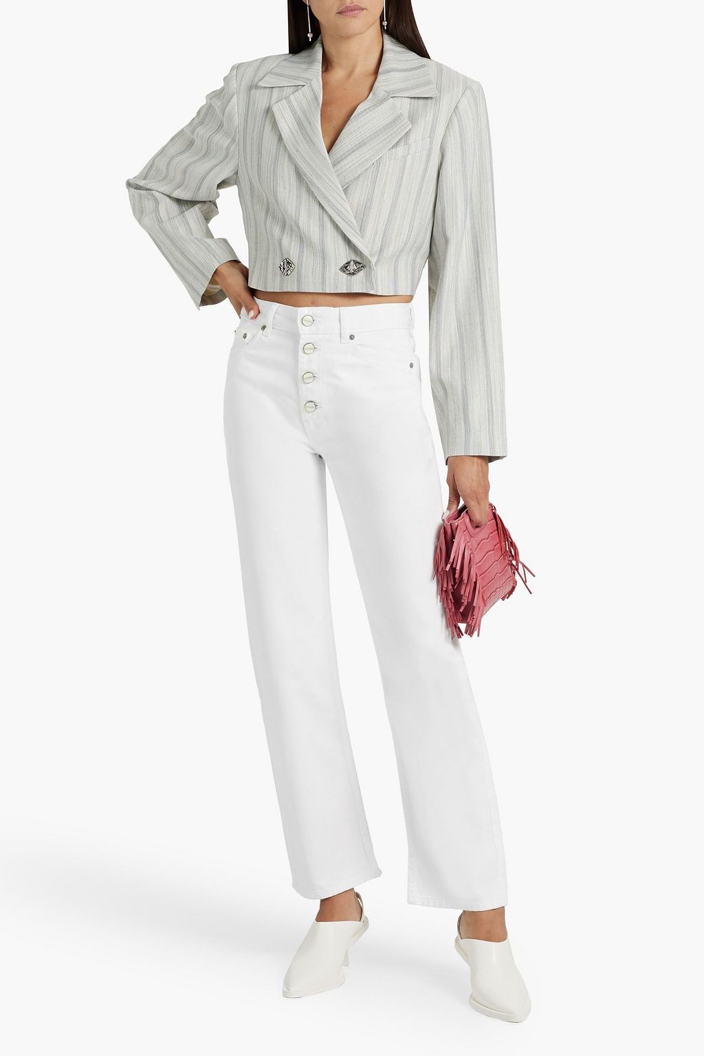 GANNI High-rise straight-leg jeans