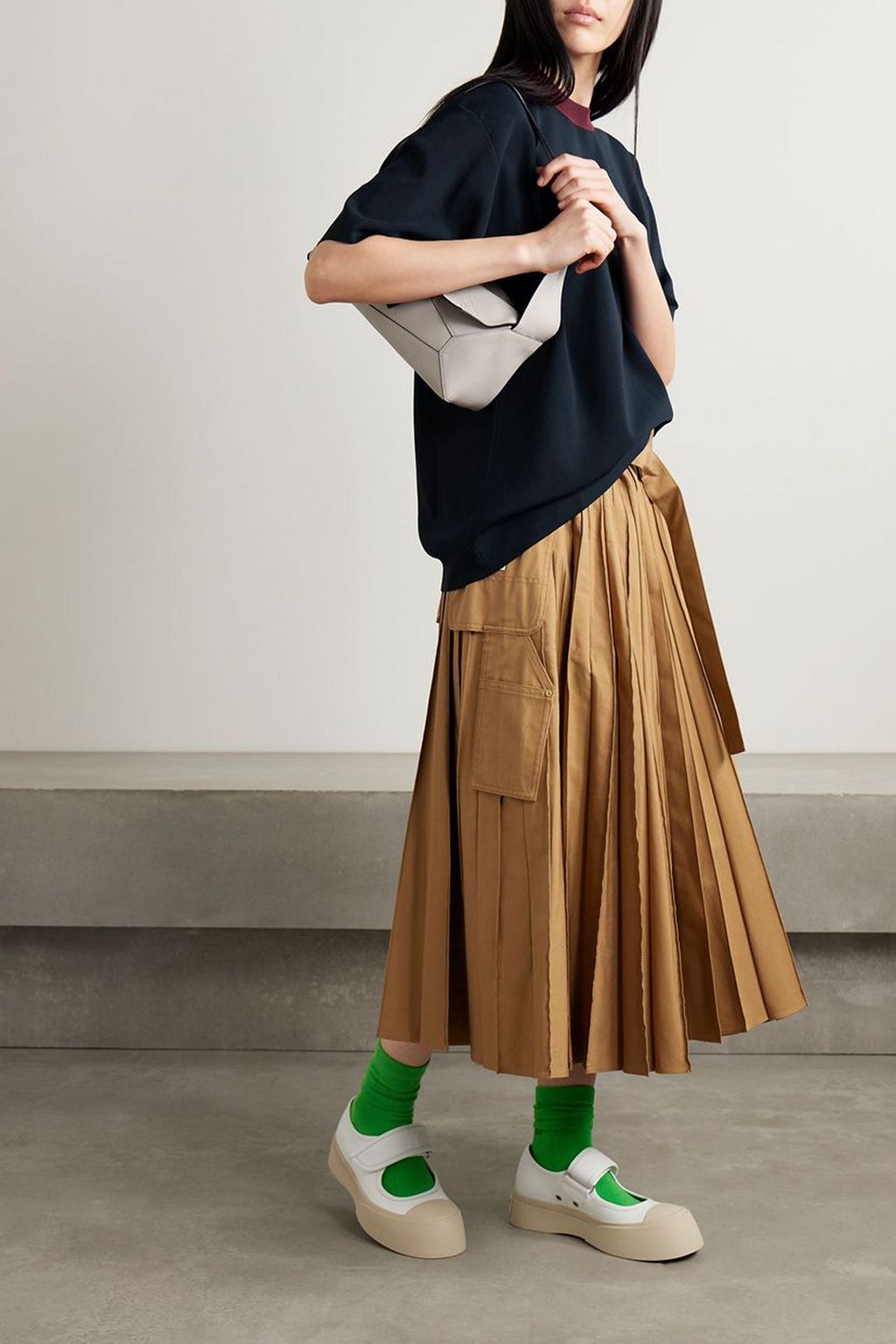 BARBOUR INTERNATIONAL X ROKSANDA ‎+ Roksanda تي شيرت Arna من الجيرسي برقعة زخرفية