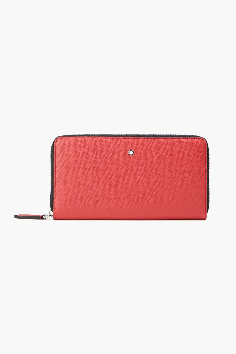 Montblanc Textured-leather Wallet In Red