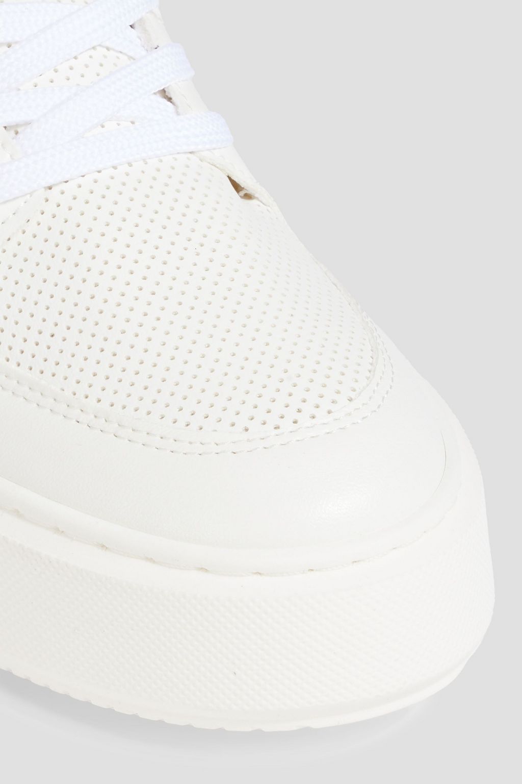 GANNI Sporty Mix perforated faux leather high-top sneakers