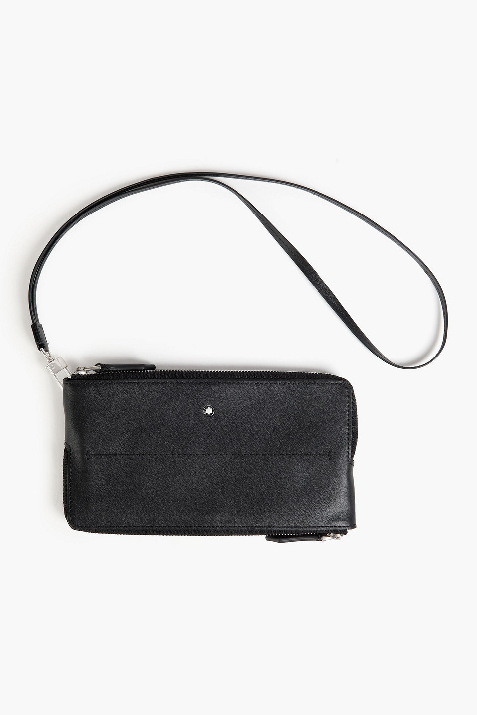 Montblanc Leather Phone Pouch In Black