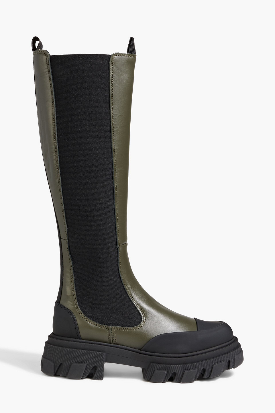 Leather knee boots