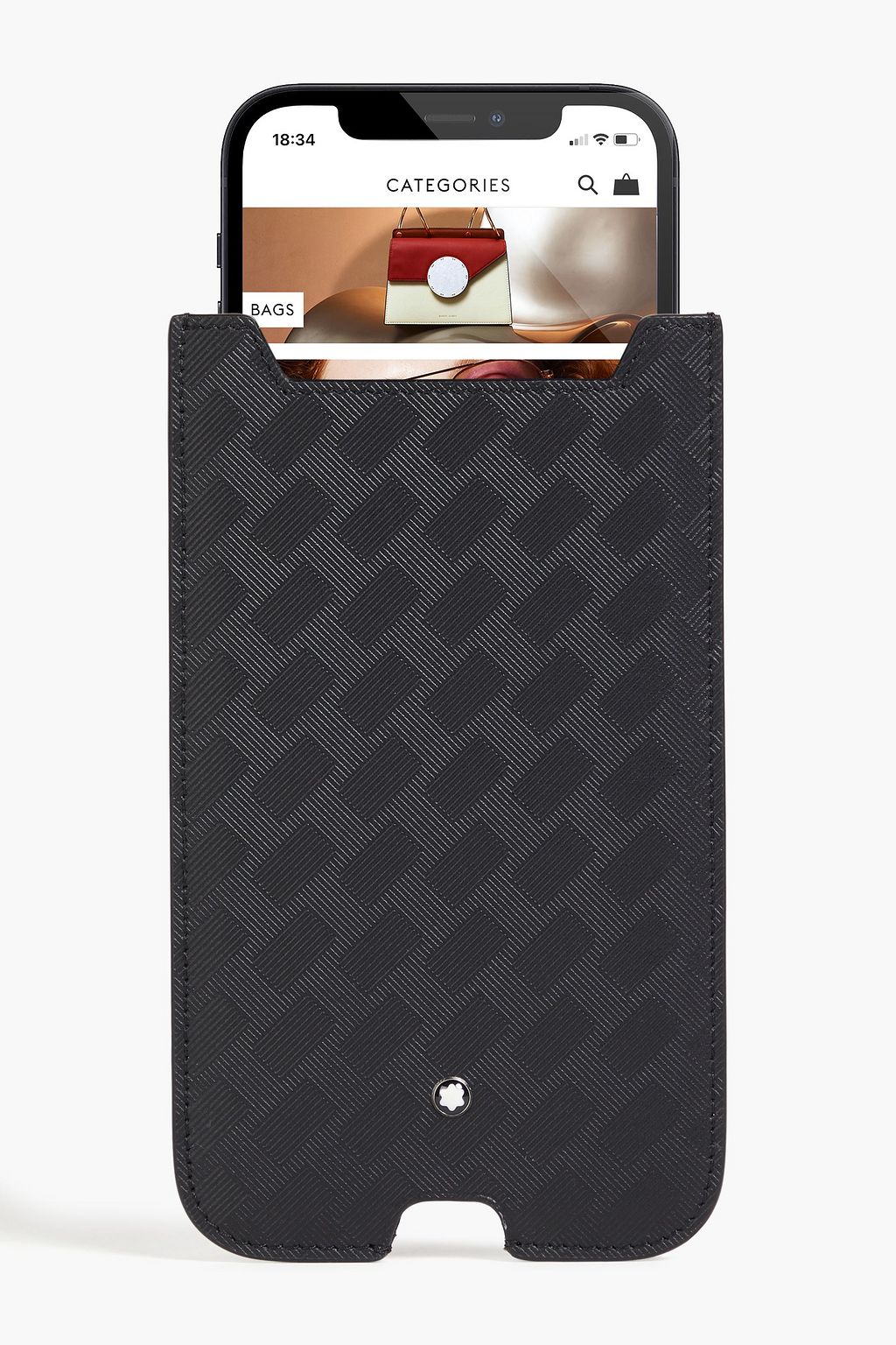 MONTBLANC حقيبة باوتش Extreme 3.0 للهاتف من الجلد بملمس نافر