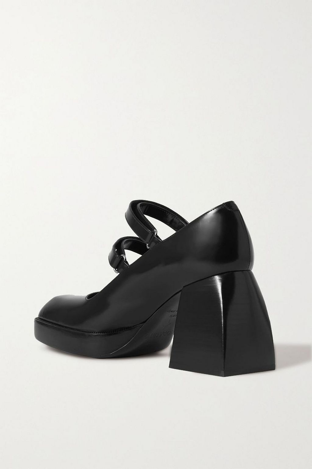 NODALETO Bulla Babies glossed-leather platform Mary Jane pumps