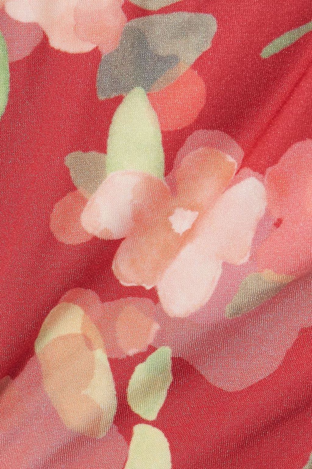 PEONY SWIMWEAR قطعة بيكيني سفلية Curve من نسيج ®ECONYL المطّاط بطبعة الزهور وتأثير مزموم