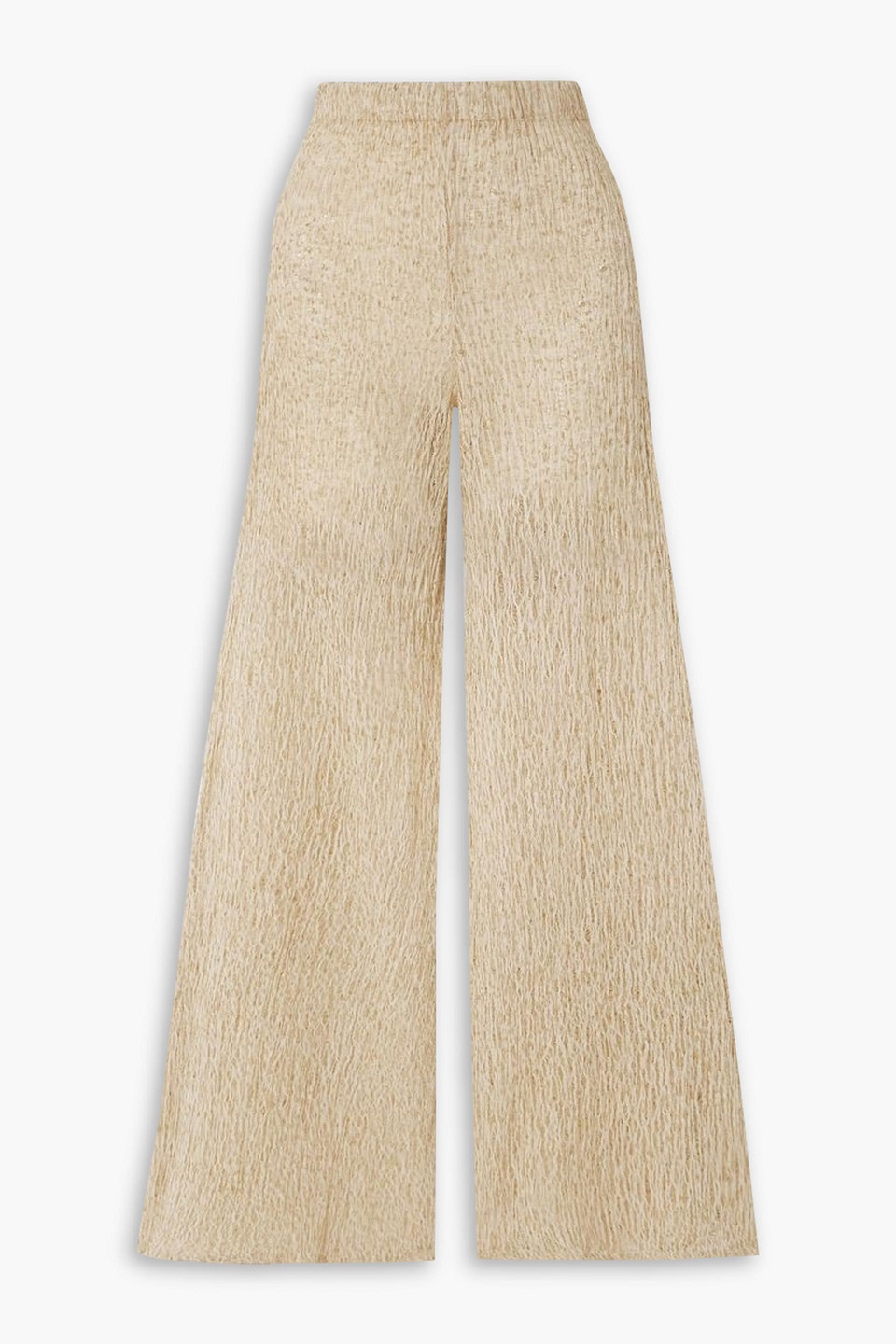 Savannah Morrow Haveli Linen And Cotton-blend Wide-leg Pants In Beige