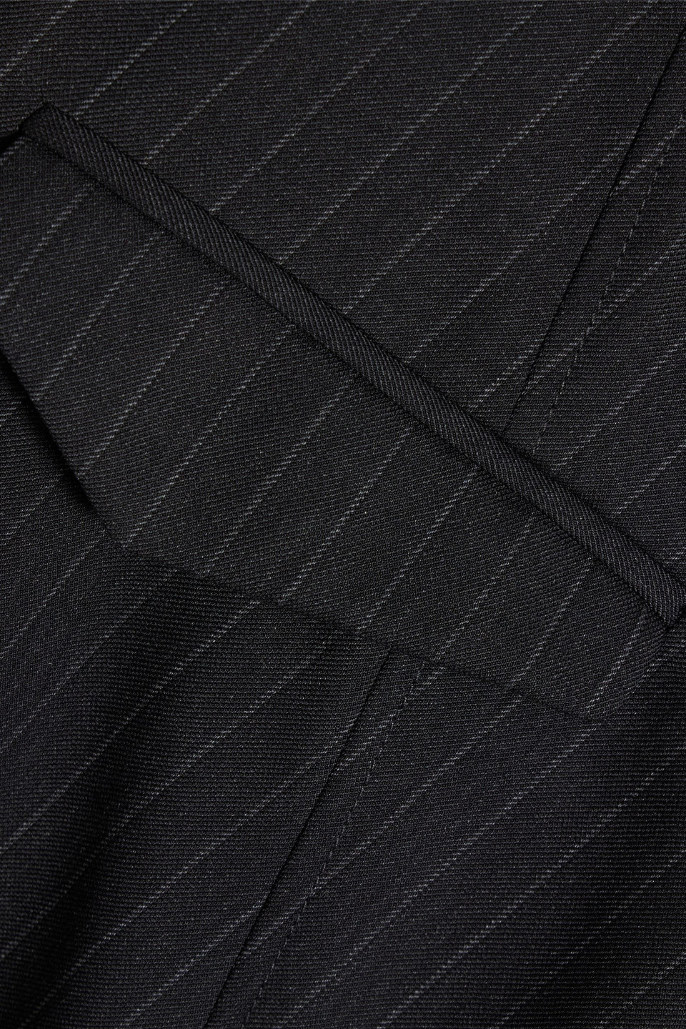 Nili Lotan Paris Pinstriped Wool-blend Tapered Pants In Charcoal