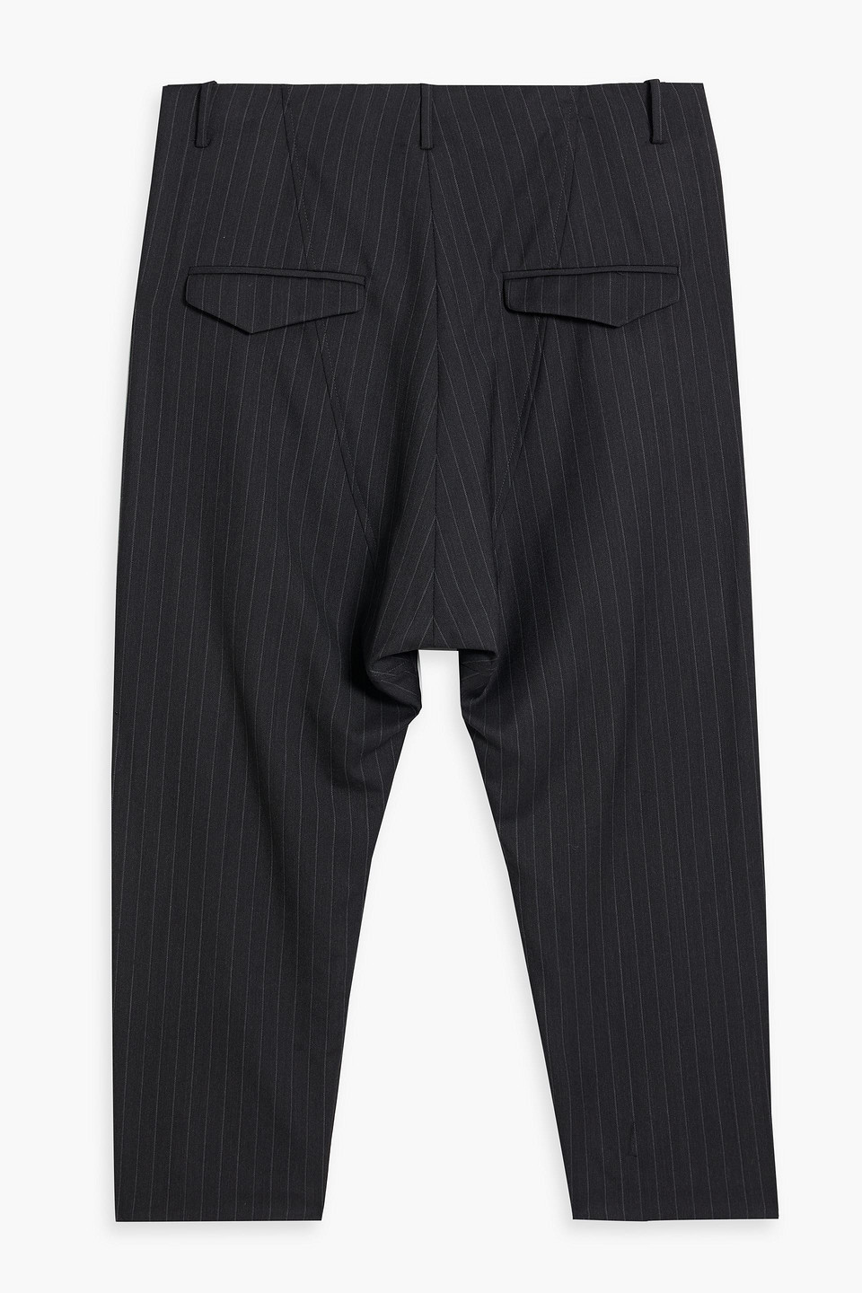 Nili Lotan Paris Pinstriped Wool-blend Tapered Pants In Charcoal