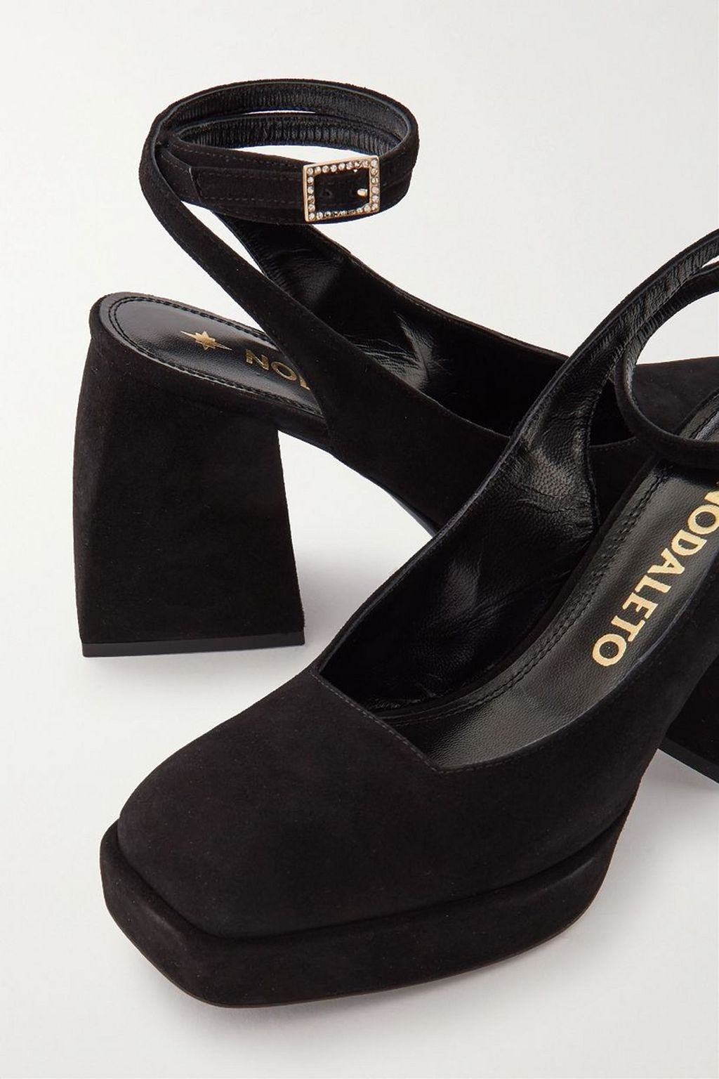 NODALETO Bulla Suki embellished suede platform pumps