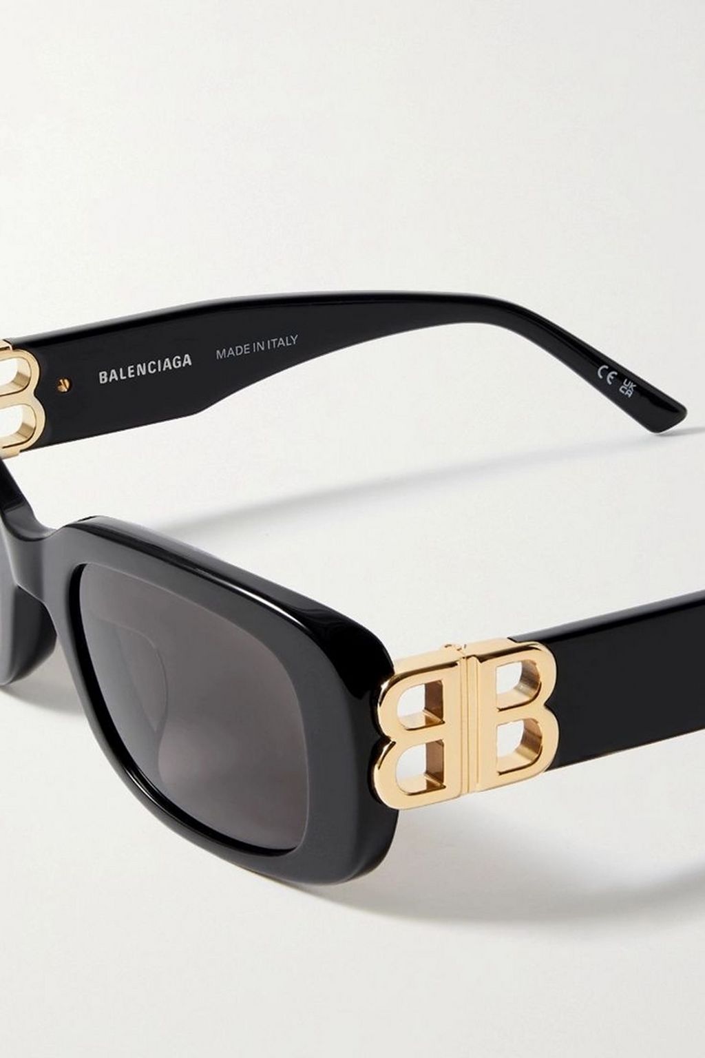 BALENCIAGA Dynasty BB rectangular-frame acetate sunglasses