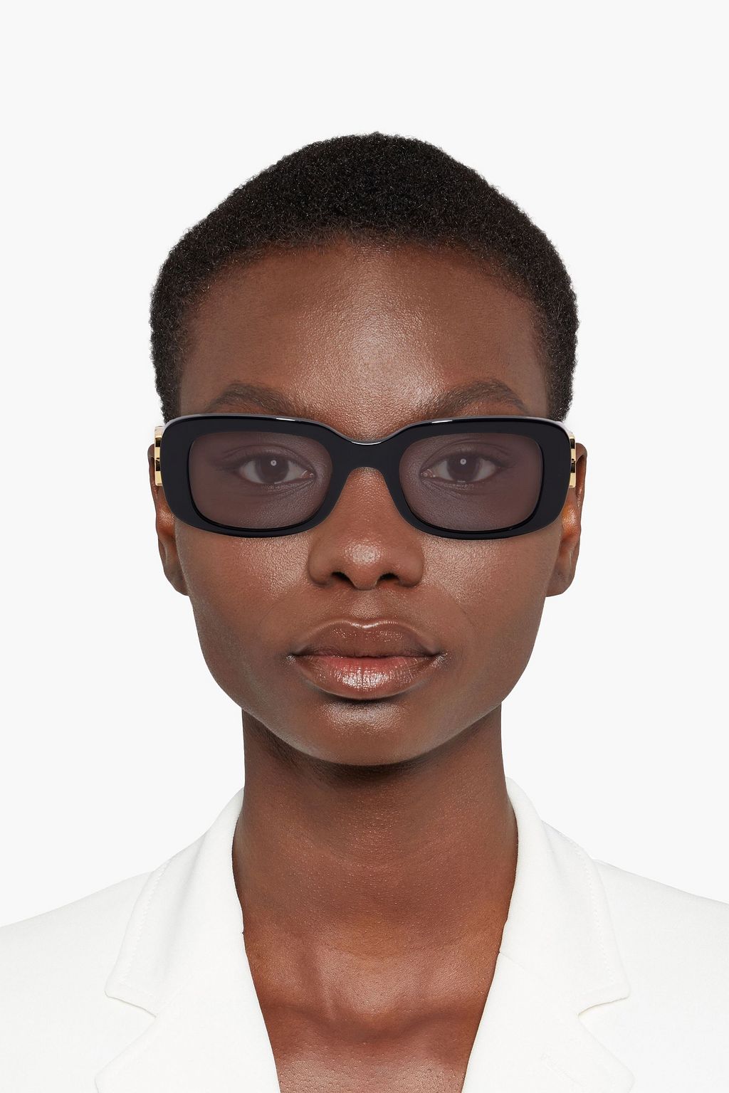 BALENCIAGA Dynasty BB rectangular-frame acetate sunglasses