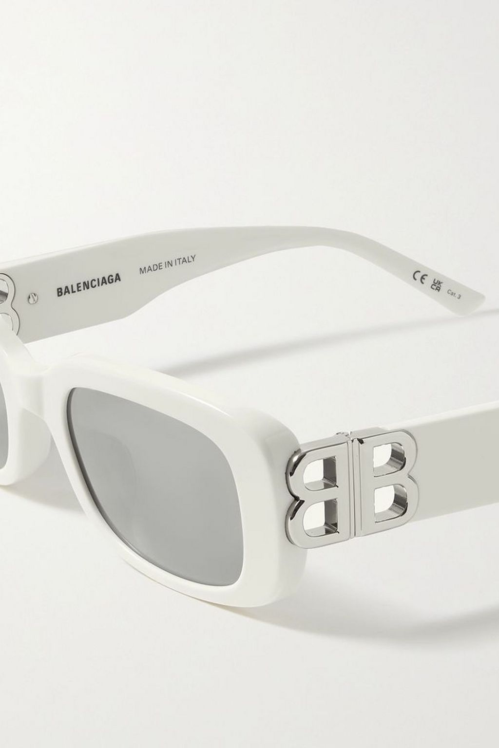 BALENCIAGA Dynasty BB rectangular-frame acetate sunglasses