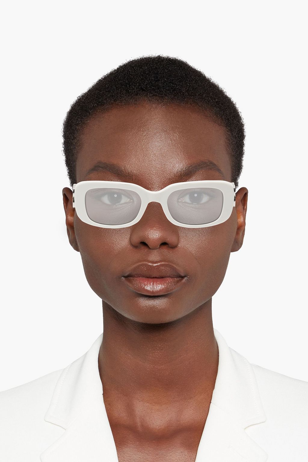 BALENCIAGA Dynasty BB rectangular-frame acetate sunglasses