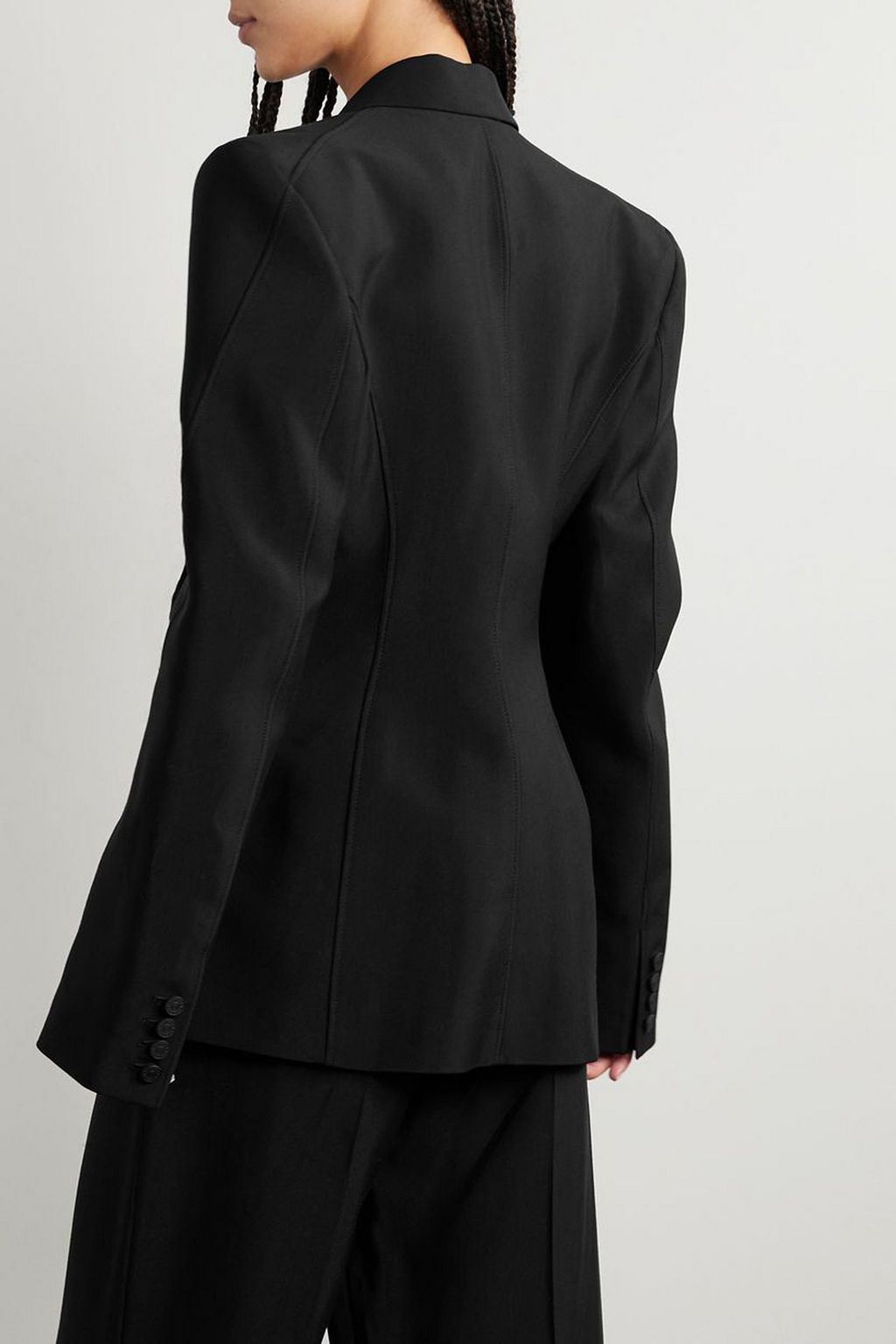 MUGLER Cutout twill blazer
